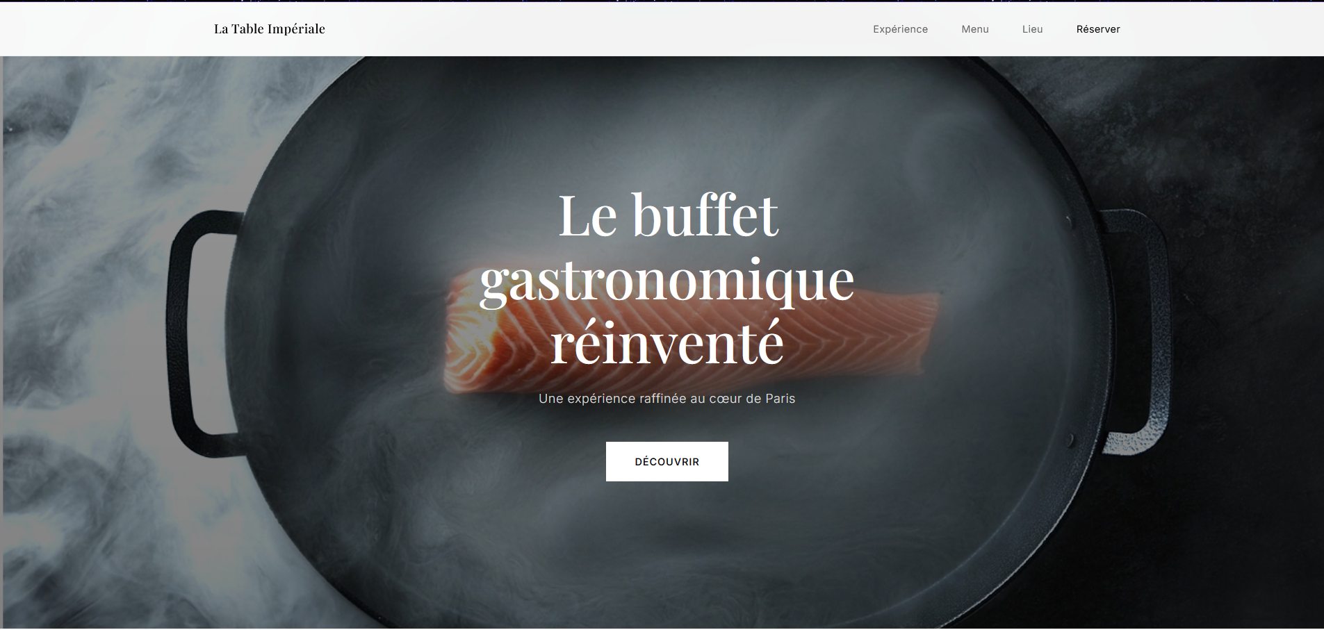 Site vitrine restaurant gastronomique
